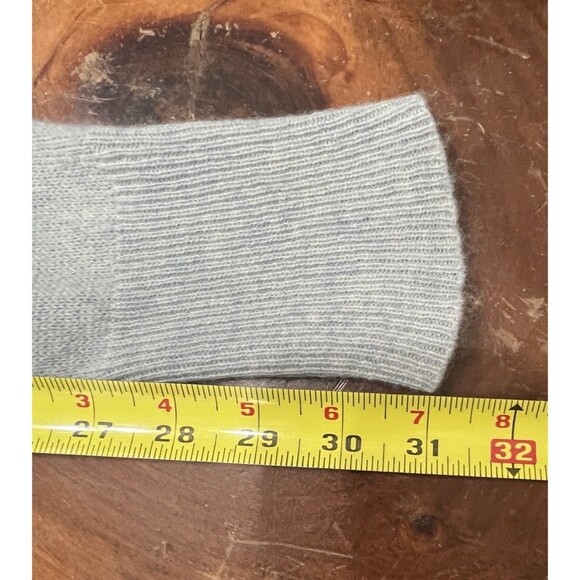 Magaschoni Blue Cashmere Boat Neck Split Hem Sweater Women M Quiet Luxury - Picture 9 of 12